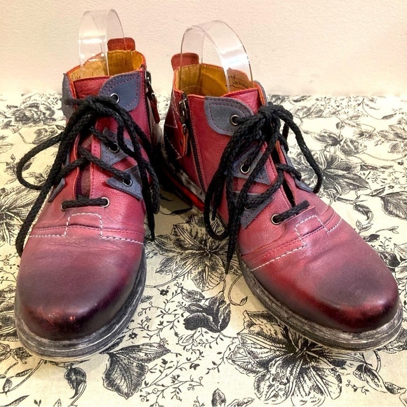 maciejka Shoes - MACIEJKA Sz 38 Maciefa Zipper and Lace Up Made in Poland Ankle Booties